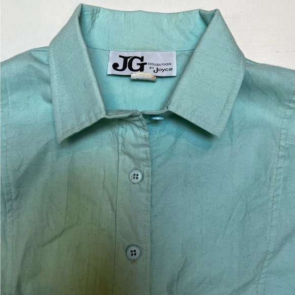 JG Collection by Joyce women’s Blouse. Sz 11/12. mint Green  blended fabric - Picture 3 of 7